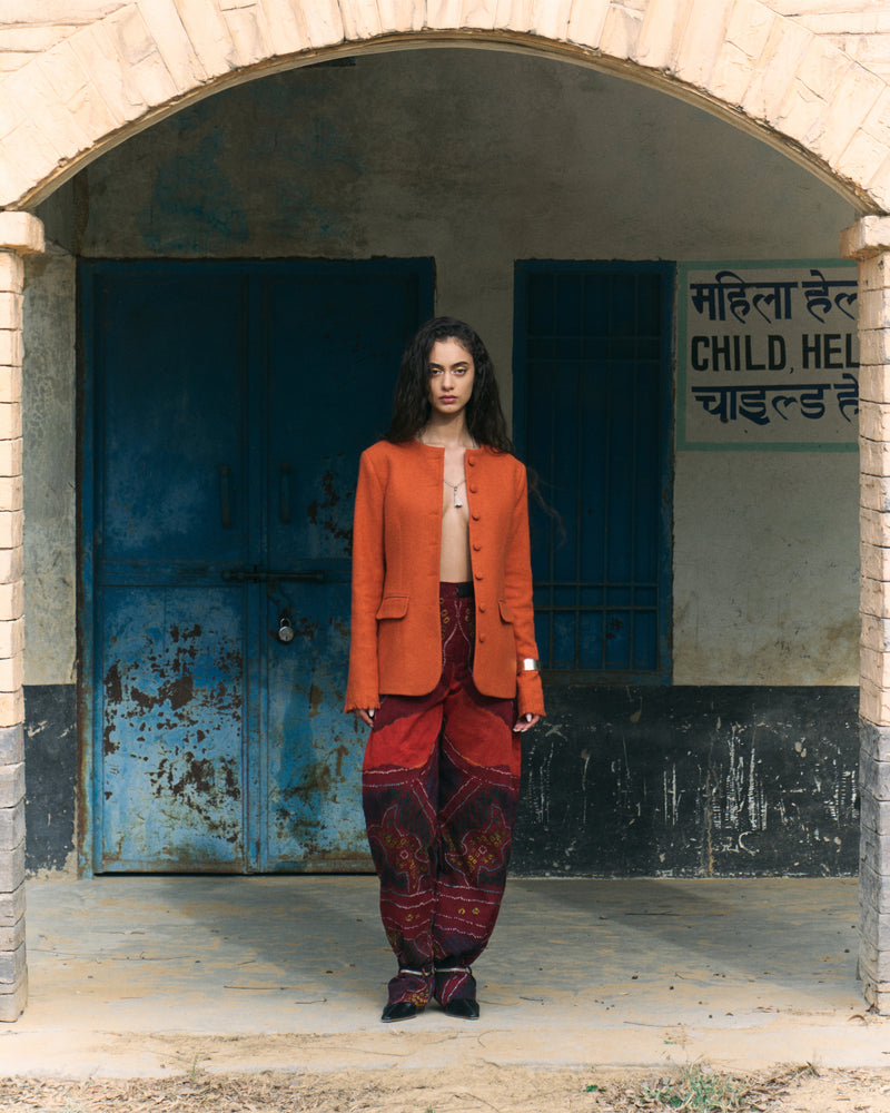 Hand Tie Dye India Odhni Cotton trousers