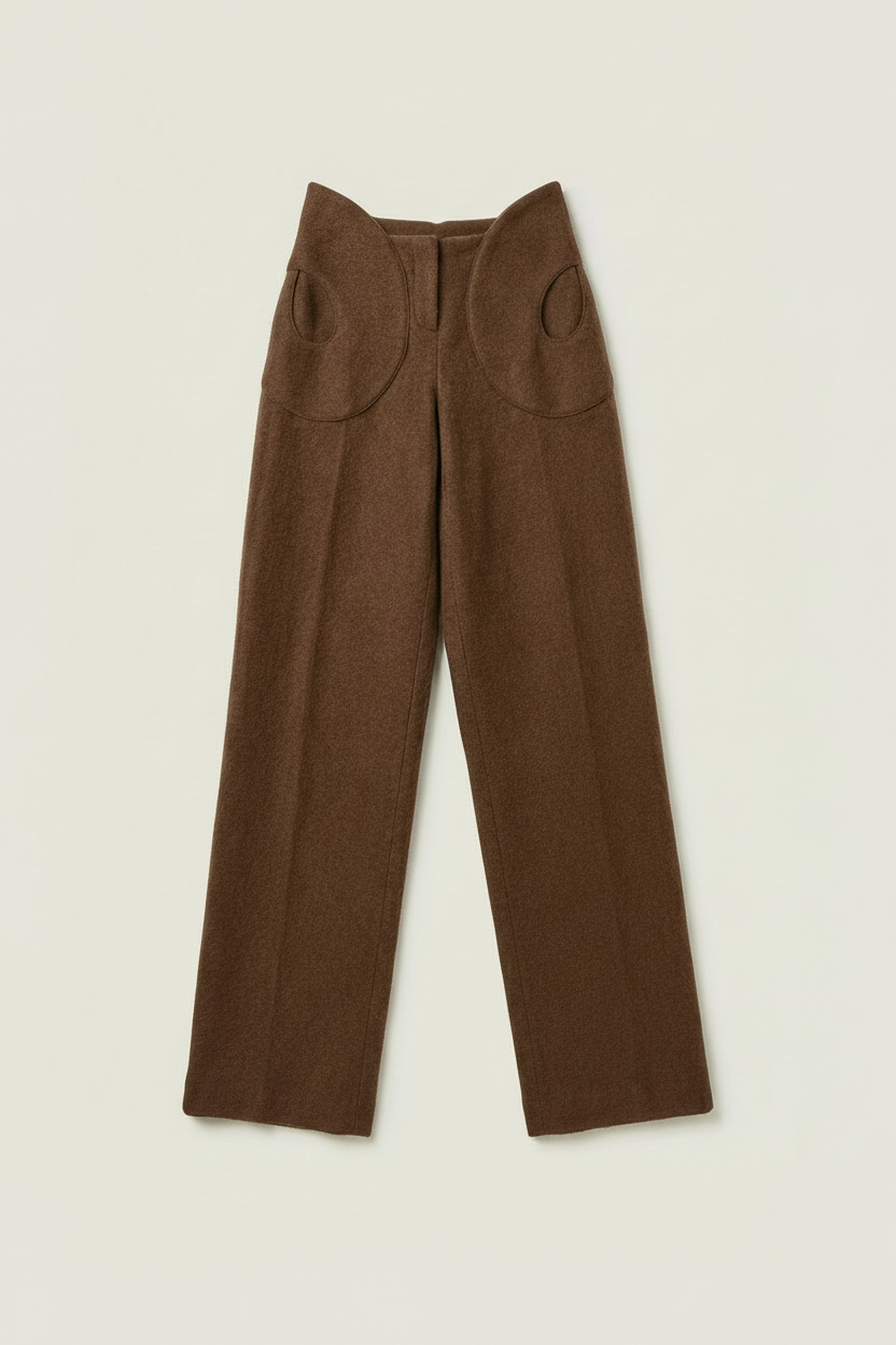 Jalebi Khadi Shawl Wool Trousers