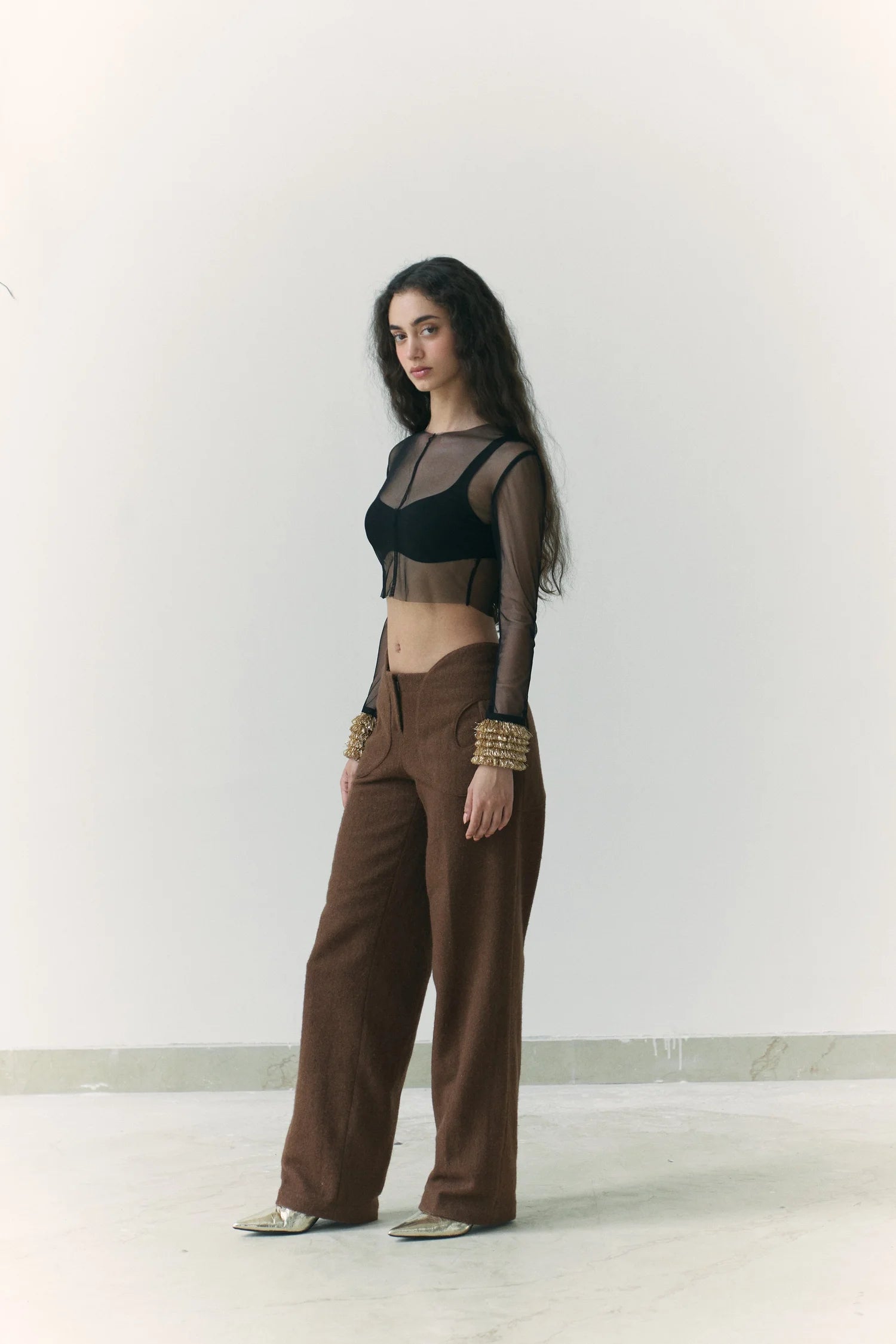 Jalebi Khadi Shawl Wool Trousers