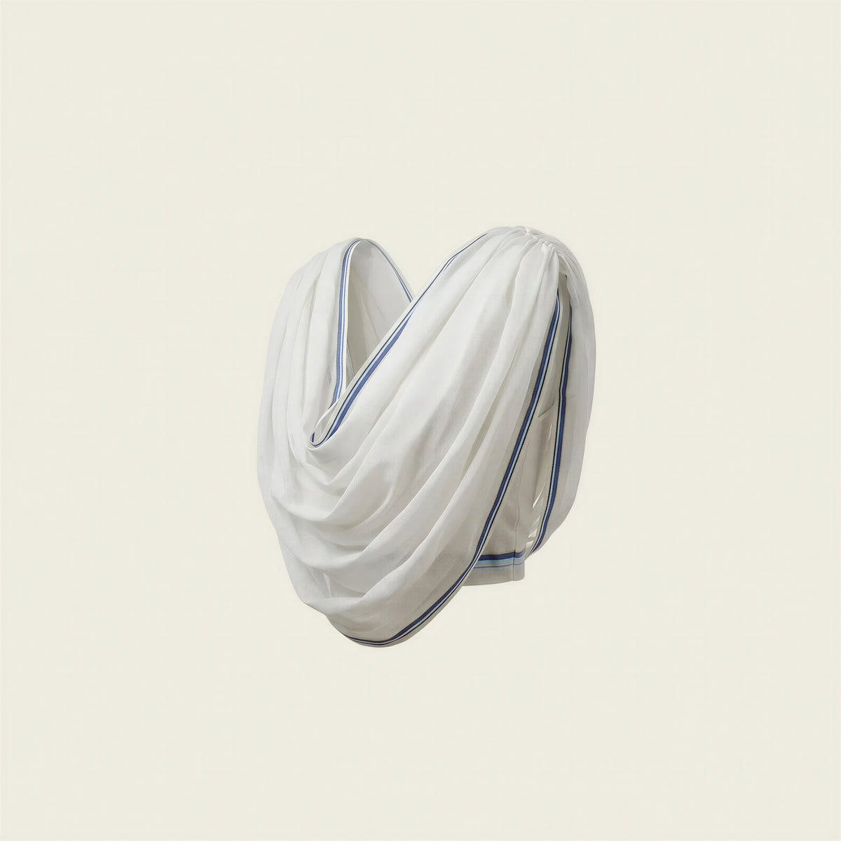 white handwoven cotton dhoti draped top 
